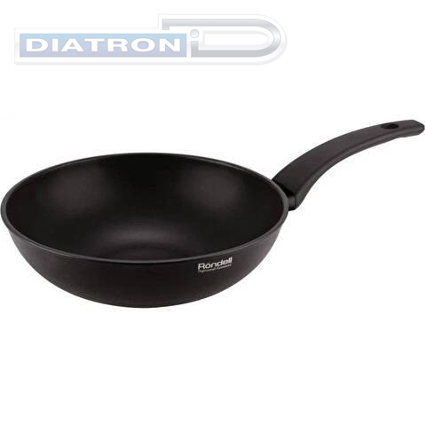 Сковорода ВОК (WOK) Rondell Discovery RDA-1646 круглая 28см покрытие: TriTitan ручка несъемная (без крышки) черный