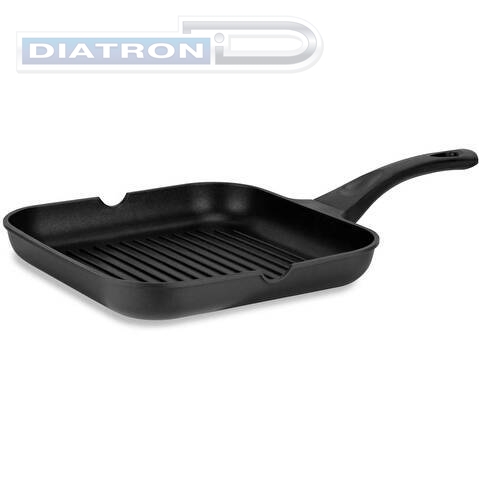 Сковорода-гриль Rondell Schwarz RDA-1683 квадратная 28см покрытие: Xylan Plus ручка несъемная (без крышки) черный