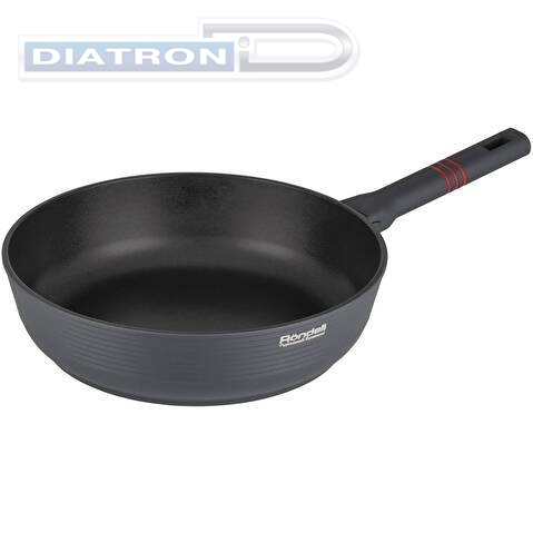 Сотейник Rondell Stripes RDA-1617 d=28см (без крышки) серый