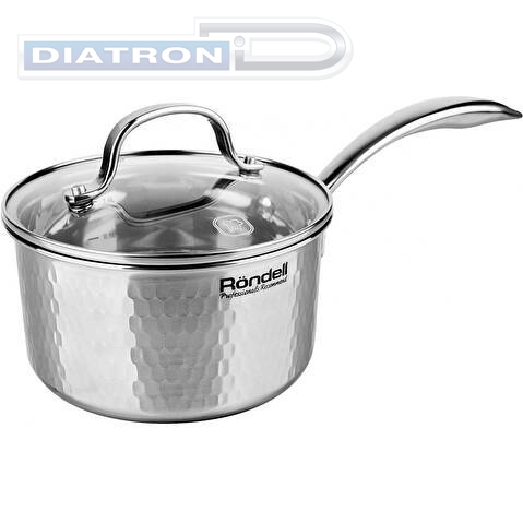 Ковш Rondell RainDrops RDS-1292 1.7л. d=16см (с крышкой) стальной