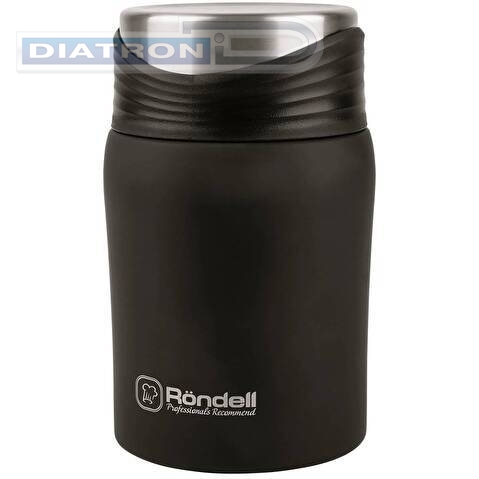 Термос для еды Rondell Walzer RDS-1303 0.7л. черный картонная коробка