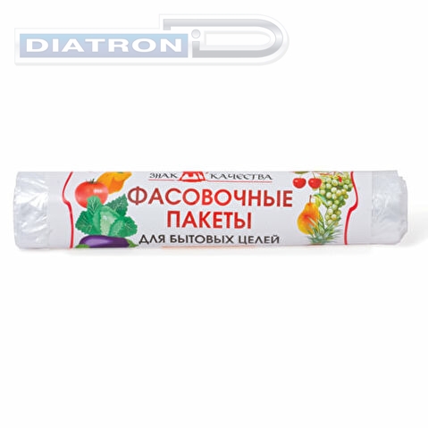 Пакет фасовочный ПНД 24х37см,  8мкм,  100шт/уп, рулон