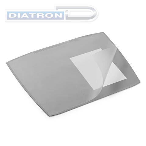 Коврик для письма DURABLE ARTWORK 7201-10, 53х68см с прозрачным листом, серый