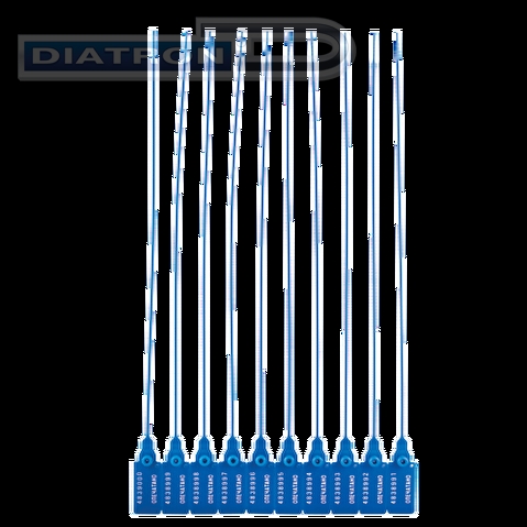 Пломба пластиковая 320мм, 50шт/уп, номерная, синяя