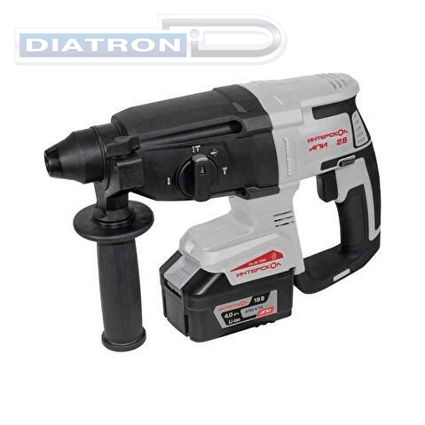 Перфоратор аккумуляторный Интерскол ПА-28/18ВМ, бесщеточный, SDS plus, Li-ion АПИ кейс, 1 АКБ 4.0 Ач, ЗУ (732.4.1.70)