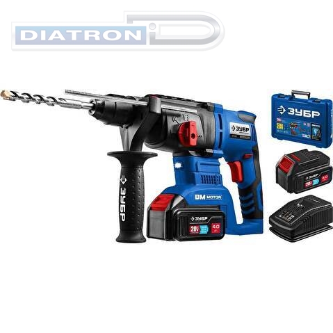 Перфоратор аккумуляторный ЗУБР PB-260-42, SDS-plus, 20 В, бесщеточный