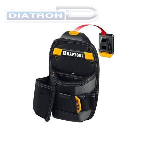 Поясная сумка KRAFTOOL KP-8  170x260 мм с быстросъёмным креплением FastClip, 8 карманов и петель (38776)