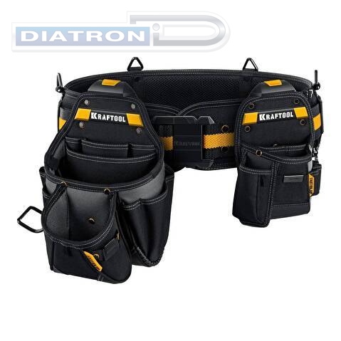 Пояс монтажника KRAFTOOL KBS-3, в комплекте: пояс монтажника, большая сумка, малая сумка (38762)