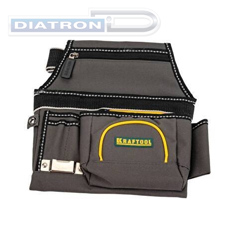 Сумка KRAFTOOL Indusrie, поясная с ремнем, 9 карманов, петля для крепления рулетки (38743)