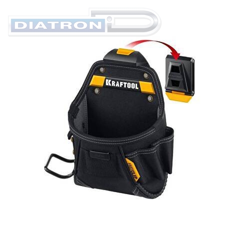 Поясная сумка KRAFTOOL KP-6 240x250 мм с быстросъёмным креплением FastClip, 6 карманов и петель (38775)