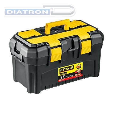 Ящик для инструментов STAYER Titan-19, пластиковый, 490x290x270 мм, 19.5