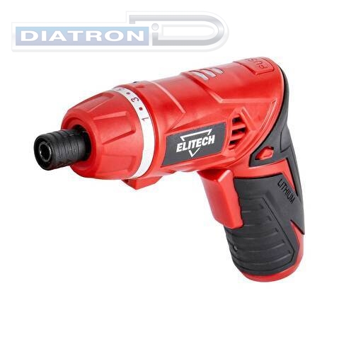 Отвертка аккумуляторная Elitech ША 036Л, HEX 1/4