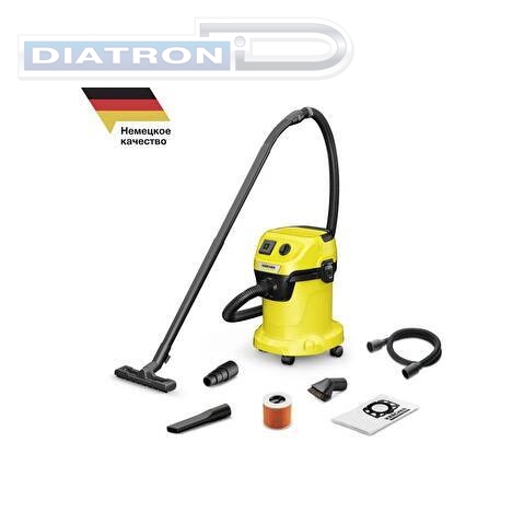 Пылесос строительный KARCHER WD 3 P V-17/4/20 Workshop, желтый (1.628-175.0)