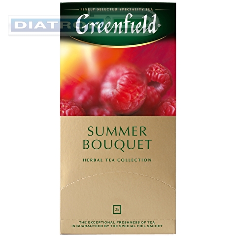 Чай фруктовый GREENFIELD Summer Bouquet 25х2.0г, алюминиевый конверт