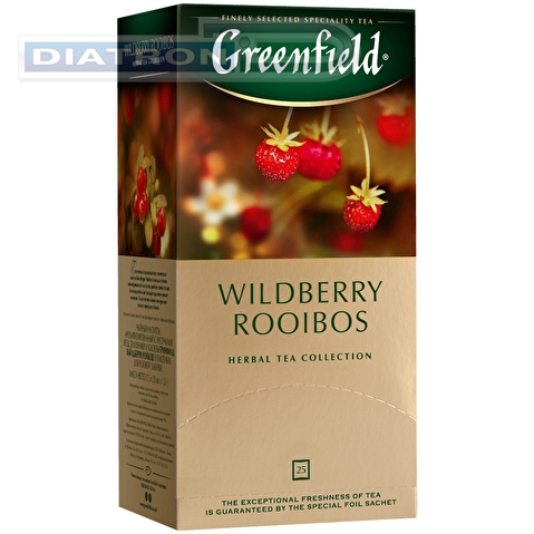 Чай травяной GREENFIELD Wildberry Rooibos (ройбош, гибискус, ароматизатор 