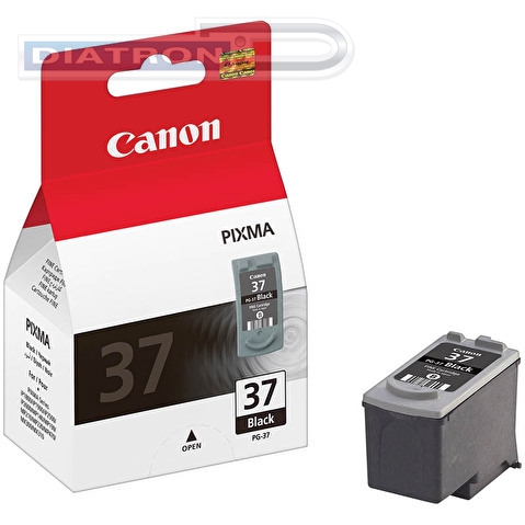 Картридж CANON PG-37 для PIXMA MP140/190/210/220/300/310, iP1800/1900/2500/2600, 220стр/1390фото, Black