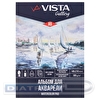 "VISTA-ARTISTA" WCTC-A5 Альбом для акварели 100% хлопок 300 г/м2 A5 14.8 х 21 см склейка с одной стороны 12 л. среднезернистая