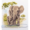 Набор для вышивания "PANNA"  J-7208   "Мать и дитя. Слоны" 25.5  х 29  см