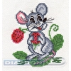 Набор для вышивания "PANNA"  D-0106   "Мышка с земляникой" 14  х 16  см