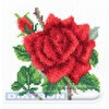 "Klart" набор для вышивания 8-351 "Красная роза" 12.5 х 12.5 см