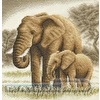 Набор для вышивания "PANNA"  "Золотая серия"   J-0564   "Слоны" 19  х 20  см