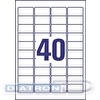 Этикетки самоклеящиеся AVERY-ZWECKFORM L4770-25, 45.7х25.4мм, 40шт на листе, 25л/уп