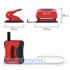 Дырокол BRAUBERG JET PRO до 20л, линейка, красно-черный