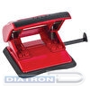 Дырокол BRAUBERG JET PRO до 30л, линейка, красно-черный