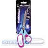 Ножницы BRAUBERG Universal 216мм, асимметричные, ребристые резиновые вставки, бирюзово-фиолетовые