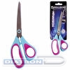 Ножницы BRAUBERG Universal 216мм, асимметричные, ребристые резиновые вставки, бирюзово-фиолетовые
