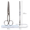 Ножницы BRAUBERG Professional, 175 мм, классической формы, цельнометаллические