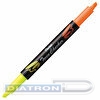Маркер текстовыделитель PENTEL SLW8-GF Twin Checker, 1-3.5мм, двуцветный, желтый-оранжевый