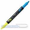 Маркер текстовыделитель PENTEL SLW8-GS Twin Checker, 1-3.5мм, двуцветный, желтый-голубой