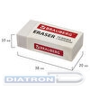 Ластик BRAUBERG Simple, 38х20х10мм, белый, прямоугольный, термопластичная резина, картонный держатель