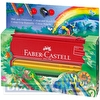 Набор цветных карандашей Faber-Castell Jungle, 16цв, корпус трехгранный,  2 чернографитовых карандаша, точилка, в металлической коробке