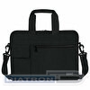 Сумка портфель HEIKKI NOVATION (ХЕЙКИ) с отделением для ноутбука 13-14", багажная лента, черная, 28х38х3 см, 272594