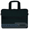 Сумка портфель HEIKKI NOVATION (ХЕЙКИ) с отделением для ноутбука 13-14", багажная лента, черная, 28х38х3 см, 272594