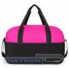 Сумка спортивная HEIKKI BASE (ХЕЙКИ), карман на молнии, черная/фуксия, 30x44x17 см, 272621