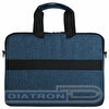 Сумка портфель HEIKKI NOVATION (ХЕЙКИ) с отделением для ноутбука 13-14", багажная лента, синяя, 28х38х3 см, 272593