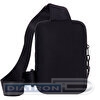Сумка на плечо HEIKKI BLASTER (ХЕЙКИ) с карманом, черная, 20х14х5 см, 272634