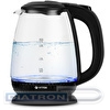 Чайник электрический Vitek VT-7074 1.7л. 2200Вт прозрачный/черный корпус: стекло/пластик