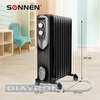 Обогреватель масляный SONNEN DFN-09BL, 2000 Вт, 9 секций, черный