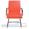 Конференц-кресло БЮРОКРАТ CH-993-LOW, низкая спинка, полозья хром, иск.кожа красная