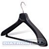 Вешалка-плечики пластиковая, р.50-52, крючок металл, с перекладиной, черная