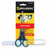 Ножницы BRAUBERG Soft Grip 165мм, ручки с резиновыми вставками