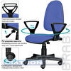 Кресло офисное BRABIX Prestige Ergo MG-311, регулируемая эргономичная спинка, ткань, черно-синее