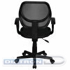 Кресло офисное BRABIX Flip MG-305, крестовина пластик, спинка сетка черная, сиденье ткань черная