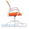 Кресло офисное BRABIX Fly MG-396, пластик белый, сетка, оранжевое