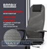 Кресло офисное BRABIX PREMIUM Ultimate EX-801, крестовина хром, плотная двойная сетка Х2, черное/серое