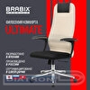 Кресло офисное BRABIX PREMIUM Ultimate EX-801, крестовина хром, плотная двойная сетка Х2, черное/бежевое